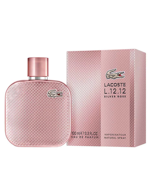 L.12.12.  Lacoste Silver Rose 100ml EDP - Dama
